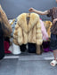Women's Golden-Tipped Silver Blue Fox Fur Jacket - Golden Silver Blue