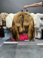 Women's Long-Hair Fur Short Jacket - product view